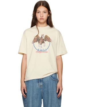 Amiri T-Shirt With Print - Natural