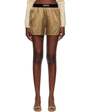 Tom Ford タン ストレッチシルク ボクサーショーツ - マルチカラー