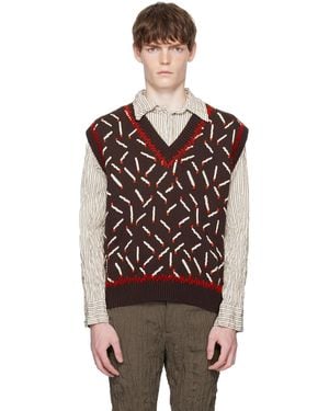 Bottega Veneta Cotton Jacquard Matches Vest - Black