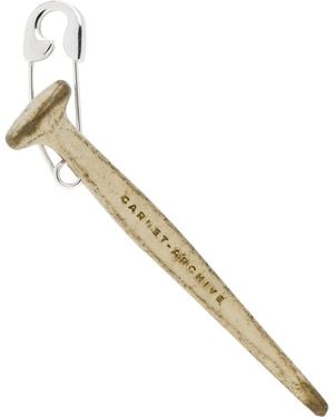 CARNET ARCHIVE Nail & Safety Pin Single Earring - Metallic
