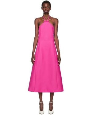 Valentino Crepe Couture Midi Dress - Pink