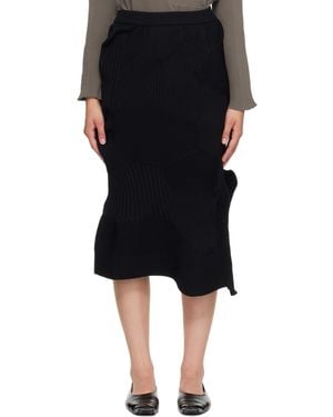 Issey Miyake Kone Kone Midi Skirt - Black