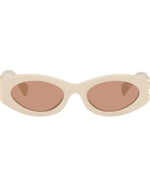 Miu Miu Off- Retro Oval Sunglasses - Pink