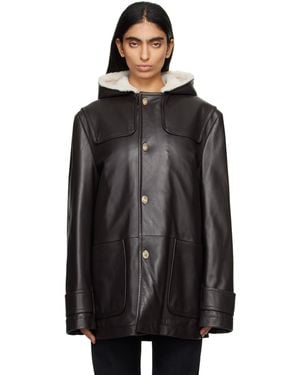 Wales Bonner Thought Leather Jacket - Black