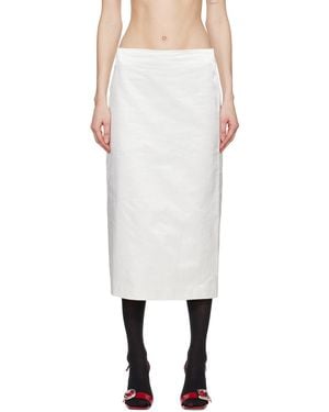 Sportmax Cellula Maxi Skirt - White