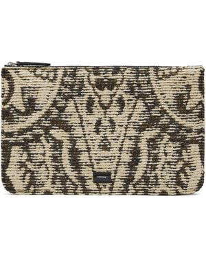 TOTEME Threefold Paisley Clutch - Metallic