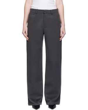 ARCH THE Pantalon Gris Fait À La Main En Laine Et Cachemire - Noir