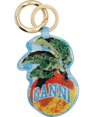 Ganni Apple Keychain - Blue