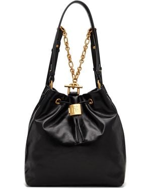 Balmain Pulse Calfskin Leather Backpack - Black