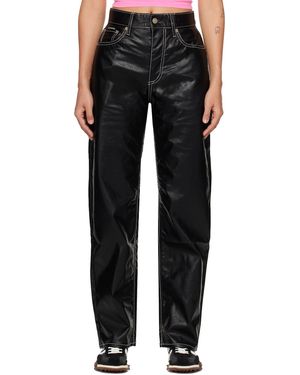 Eytys Benz Faux-Leather Jeans - Black