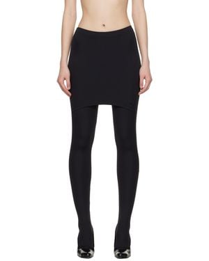 Vetements Push-Up Front Skirt Tights - Black