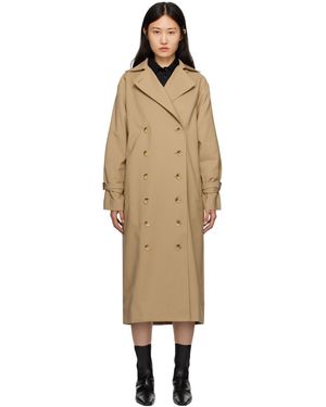 【関税込み】TOTEME カーキ Crisp Summer トレンチコート TOTEME: Khaki Crisp Summer Trench Coat | SSENSE