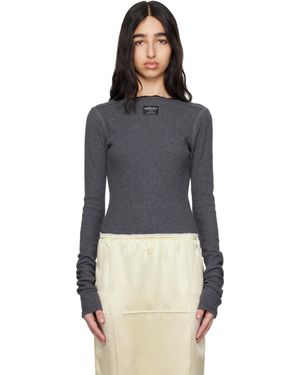 Commission Justaucorps De Style Henley Gris - Noir