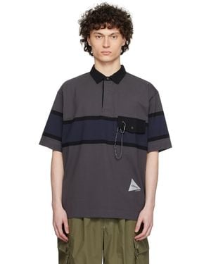 and wander Gramicci Edition Tech Rugby Polo - Black