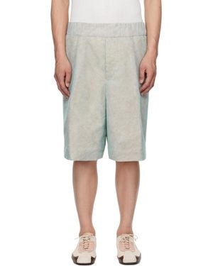 Dries Van Noten ブルー レイヤード ショートパンツ - マルチカラー
