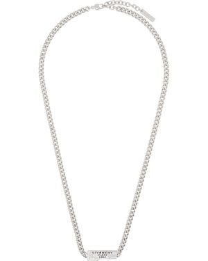 Givenchy Collier À Pendentif À Logo - Blanc