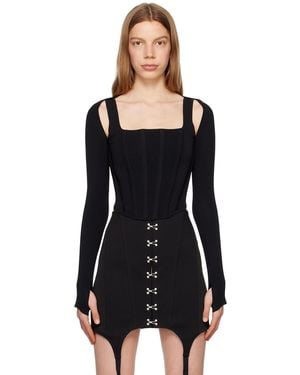 Dion Lee Corset Long Sleeve T-Shirt - Black