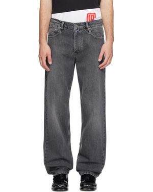 Marine Serre Moon Laser Wash Straight Jeans - Grey