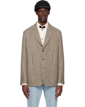 Valentino Single-Breasted Blazer - Natural