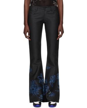 Collina Strada Puddle Flares Jeans - Black