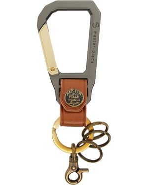 master-piece Tan Carabiner Keychain - Black