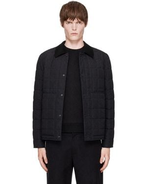 Givenchy Blouson Matelassé Noir À Coutures Incurvées
