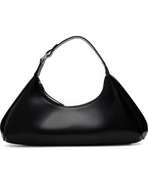 BY FAR Amberette Semi Patent Leather Bag - Black
