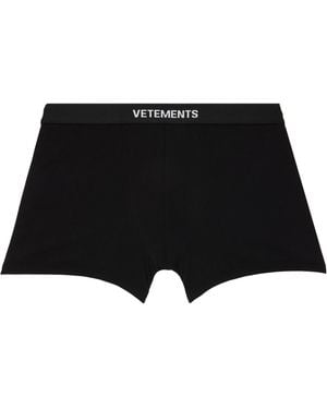 Vetements Logo Boxer Briefs - Black