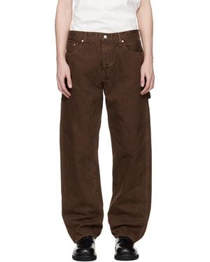 vowels Overdyed Painter Jeans - Brown