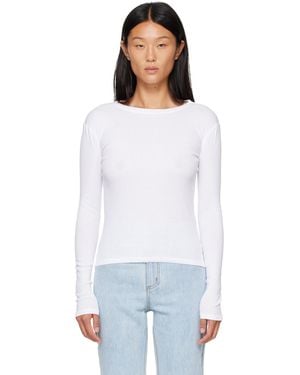 HOMMEGIRLS Fruit Of The Loom Edition Long Sleeve Slim T-Shirt - White