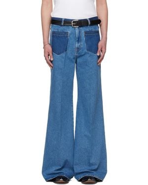 Lu'u Dan Bruce Lee X Lựu Đạn Nocturnal Flare Jeans - Blue