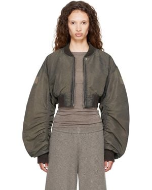 Rick Owens Tower Micro Secchia Flight Bomber Jacket - Brown