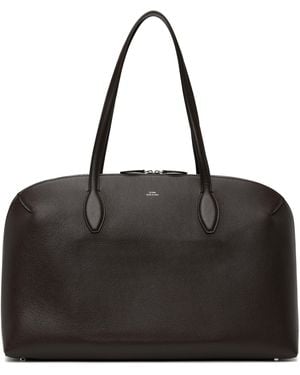 TOTEME Grained-Leather Day Tote - Black