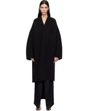 Tom Ford Sculptural Interlock Open Coat - Black