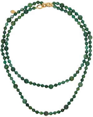 TOTEME Collier Infinity À Perles De Jade - Métallisé