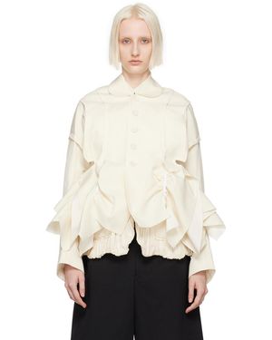 Tao Comme Des Garçons Blouson blanc à coutures inversées - Neutre