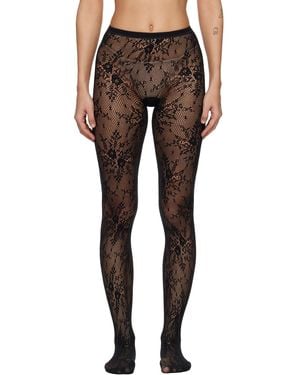 Swedish Stockings Rosa Lace Tights - Black