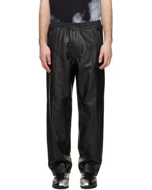 adidas Originals A-Type Firebird Leather Trousers - Black