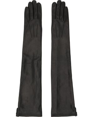Jean Paul Gaultier Gants Longs Noirs En Cuir