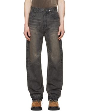 we11done Faded Wash Jeans - Grey