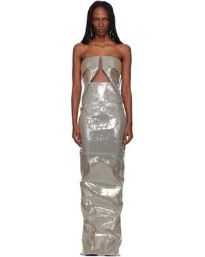 Rick Owens Temple Prong Denim Maxi Dress - Black