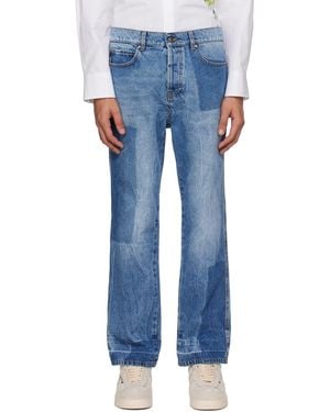 MSGM Blue Reserve Patchwork Jeans