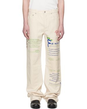 Marine Serre Regenerated Tote Bags Workwear Trousers - Natural