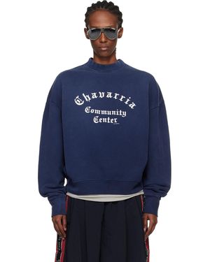 Willy Chavarria 'Chavarria Community Center' Standard Sweatshirt - Blue