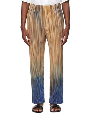 Homme Plissé Issey Miyake Paint Brush Close-Up Trousers - Multicolour
