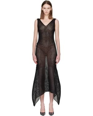 Issey Miyake Panini Pulled Maxi Dress - Black