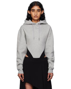 Mugler Fleece Hood Bodysuit - Black