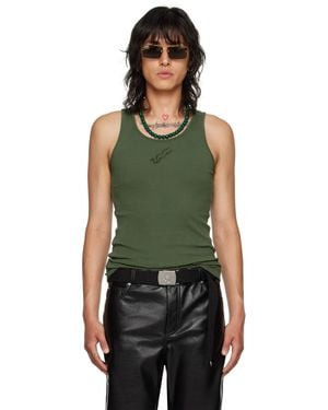 Lu'u Dan Embroidered Tank Top - Green