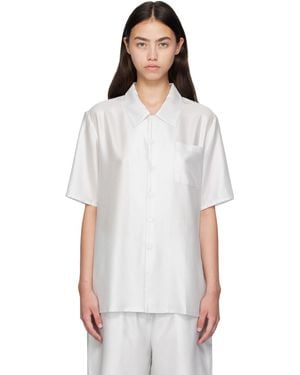SILK LAUNDRY Camp Shirt - White
