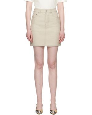 Burberry ベージュ Ekd デニム ミニスカート - マルチカラー
